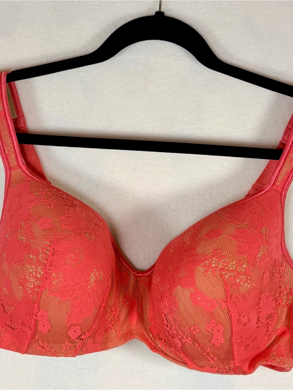 Cacique by Lane Bryant Women's Full Coverage Bra 40DD, Lightly Lined, Coral